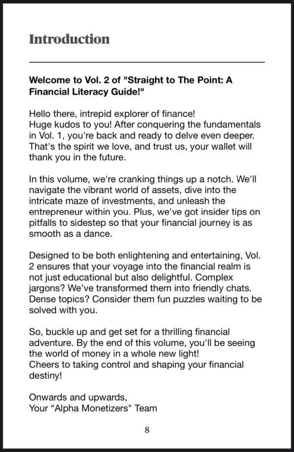 Straight to the Point: A Financial Literacy Guide - Volume 2 - Image 3